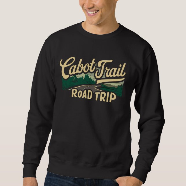 Cabot Trail Road Resa Scenia Byway Souvenir Lång Ärmad Tröja (Framsida)