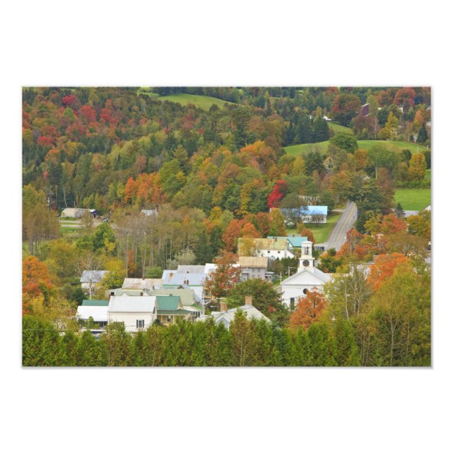 Cabot, Vermont i fall. Nordöstra Kungariket. Fototryck (Framsidan)