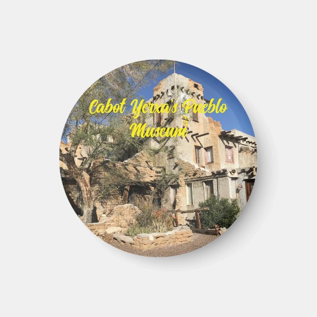 Cabot Yerxas Pueblo Museum Magnet (Framsidan)