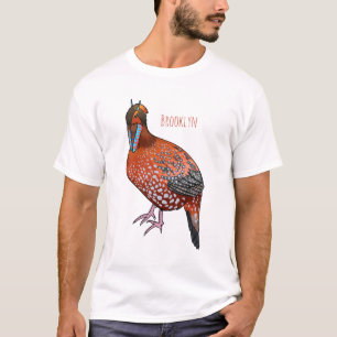 Cabots tragopan bird tecknad illustration t shirt
