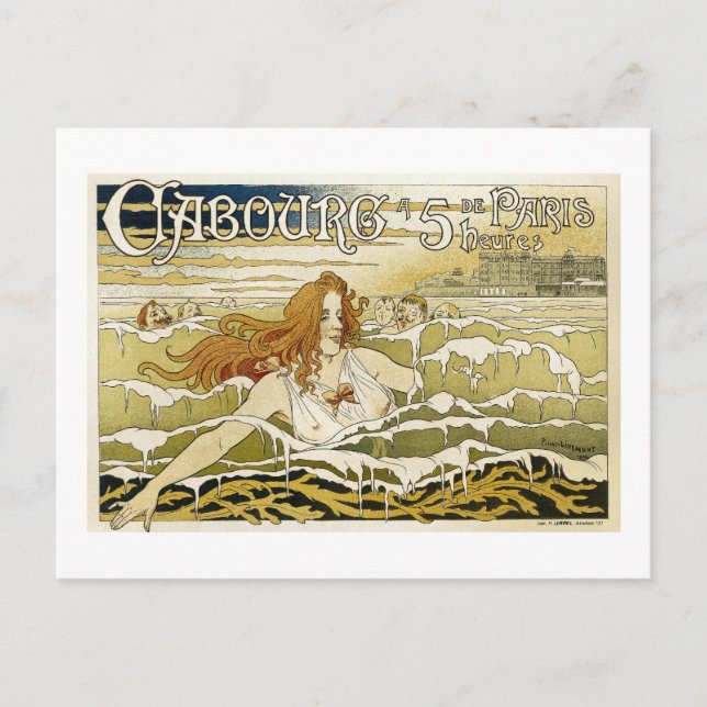 Caboure - Paris - Vintage Fransk Annons Vykort (Framsida)