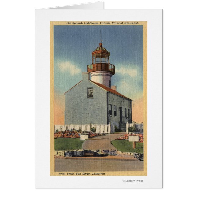 Cabrillo Nat'l Monument, Point Loma Lighthouse Hälsningskort (Framsidan)