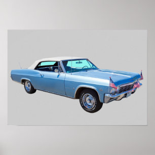 Cabriolet 1965 för Chevy Impala 327 Poster