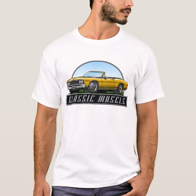 Cabriolet för 67 Chevelle T Shirt (Framsida)