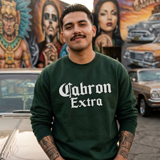 Cabron Extra Herr  Lång Ärmad Tröja (Cabron Extra Mens Sweatshirt)