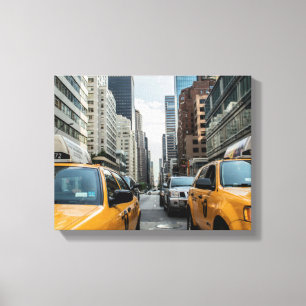 Cabs för New York gulttaxi Canvastryck