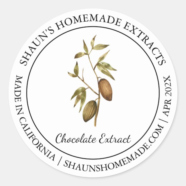 Cacao Chocolate Extract Modern etikett (Framsida)