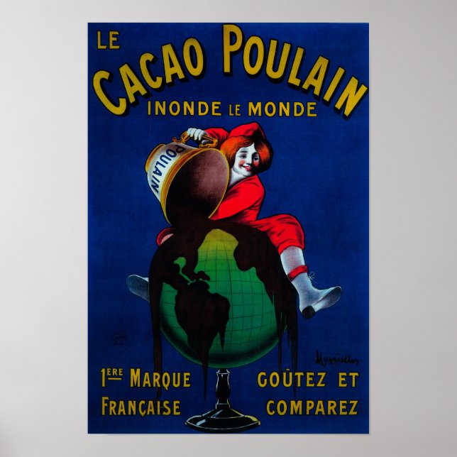 Cacao Poulain Vintage PosterEurope Poster (Framsidan)