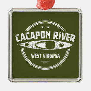 Cacapon River, Väster Virginia Julgransprydnad Metall