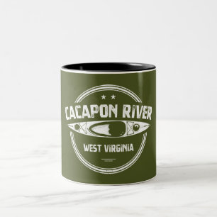 Cacapon River, Väster Virginia Två-Tonad Mugg
