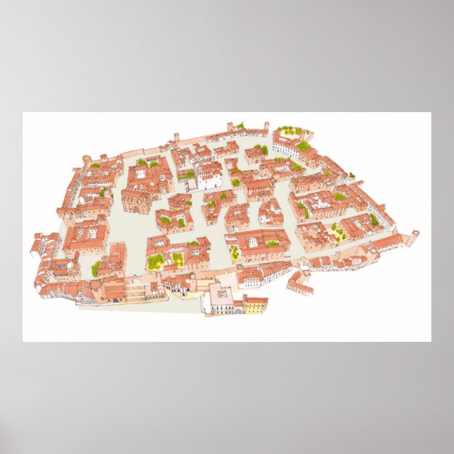 Caceres Spain. Medieval City Poster (Framsidan)