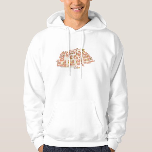 Caceres Spanien. Medeltida stad Hoodie (Framsida)