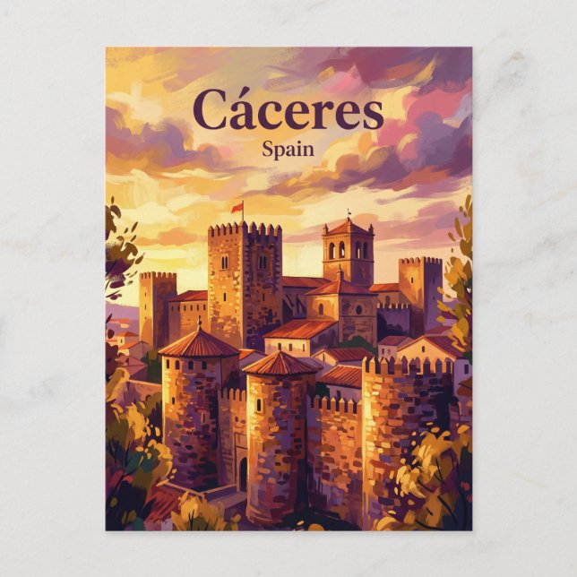 Cáceres Spanien Vykort (Framsida)