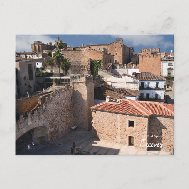 Caceres stenmurar, Spanien Vykort (Framsida)