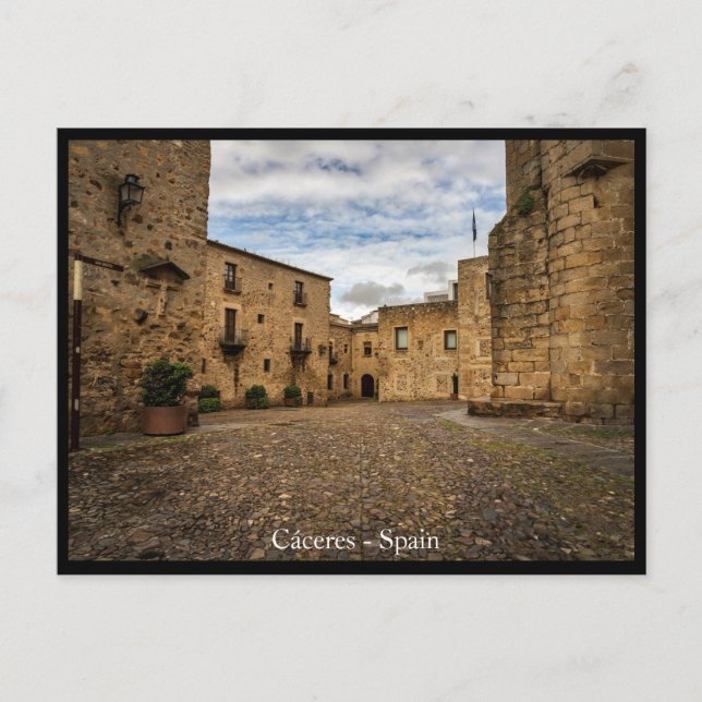 Caceres, vacker spansk stad vykort (Framsida)