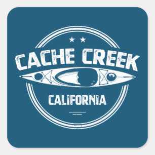 Cache Bäck California Kayaking Fyrkantigt Klistermärke