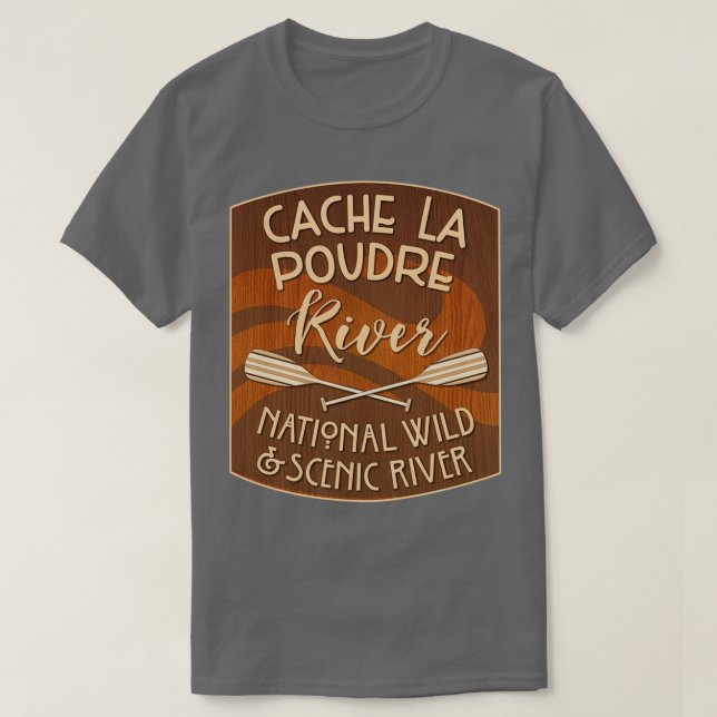 Cache La Poudre River National Vild and Scenia Riv T Shirt (Design framsida)