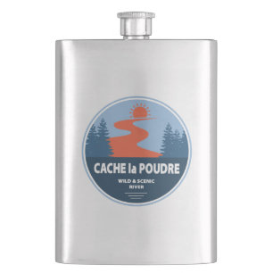 Cache la Poudre-Vilden och floden Scenia Fickplunta