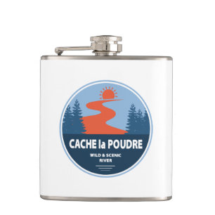 Cache la Poudre-Vilden och floden Scenia Fickplunta