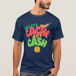 Cache och kontanter i teknik t shirt