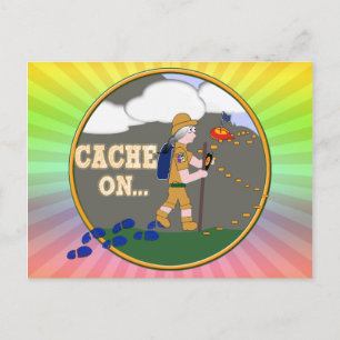 CACHNING PÅ! GEOCACHING MORMOR GRÅT HÅR VYKORT