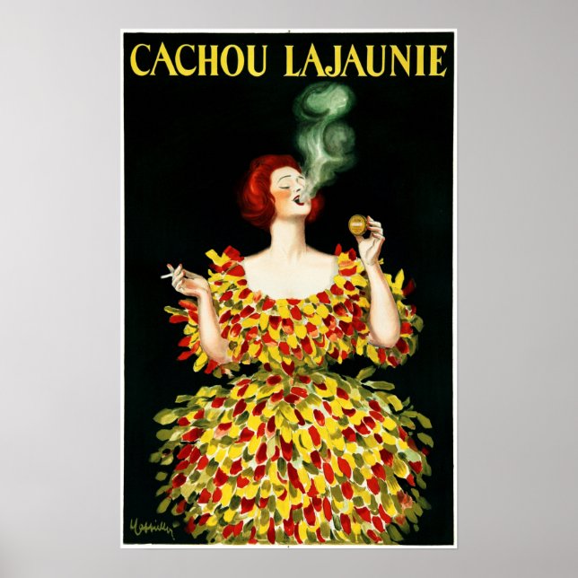 CACHOU LAJAUNIE Cigar Fransk Licorice Mint Candies Poster (Framsidan)