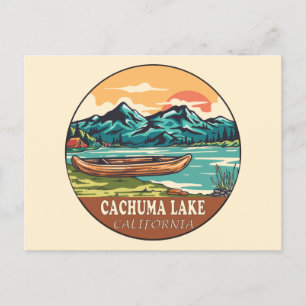 Cachuma Sjö California Boating Fishing Emblem Vykort