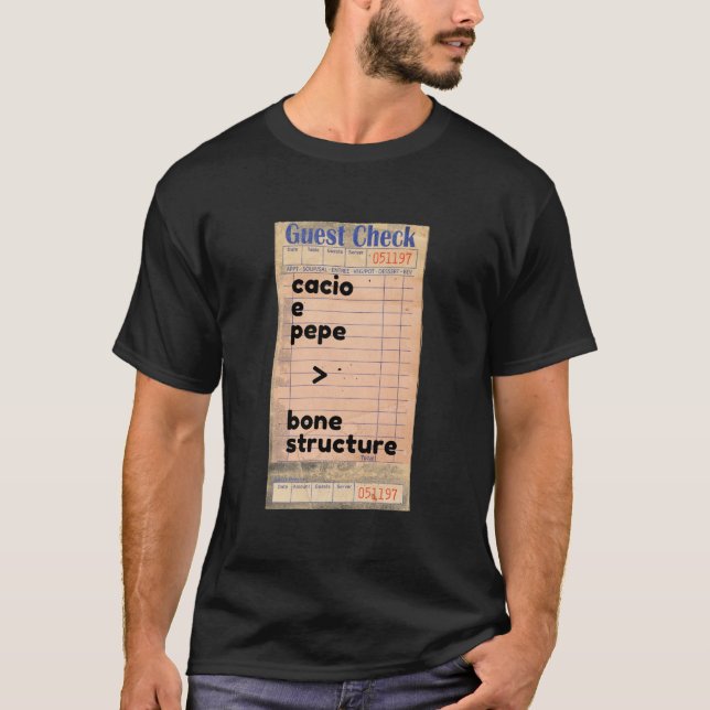 Cacio E Pepe > Benstruktur T-Shirt (Framsida)