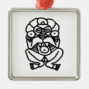 Cacique Taino Julgransprydnad Metall