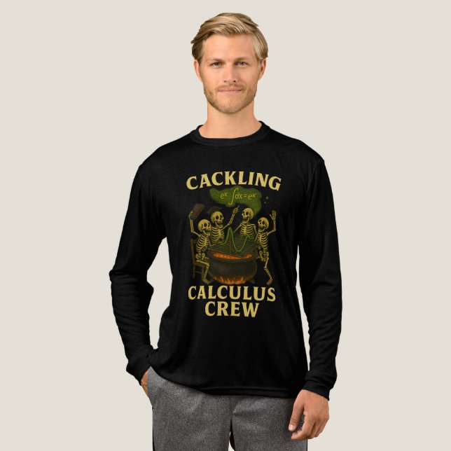 Cackling Calculus Crew Roligt Math Teacher Hallowe T Shirt (Hel framsida)