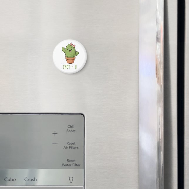 Cact-Us Roligt Kaktuspar Puns-årspresent Magnet (In Situ (Fridge))