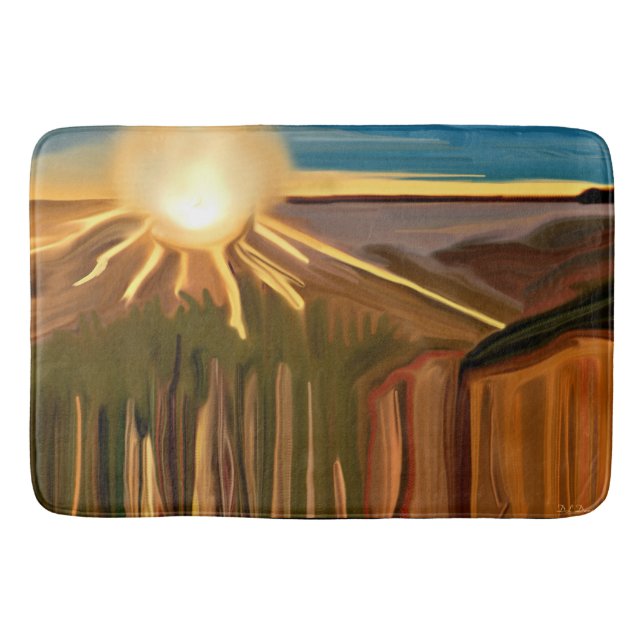 Cacti Abstrakt Art Badrumsmatta (Framsidan)