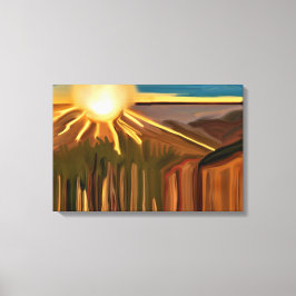 Cacti Abstrakt Art Canvastryck