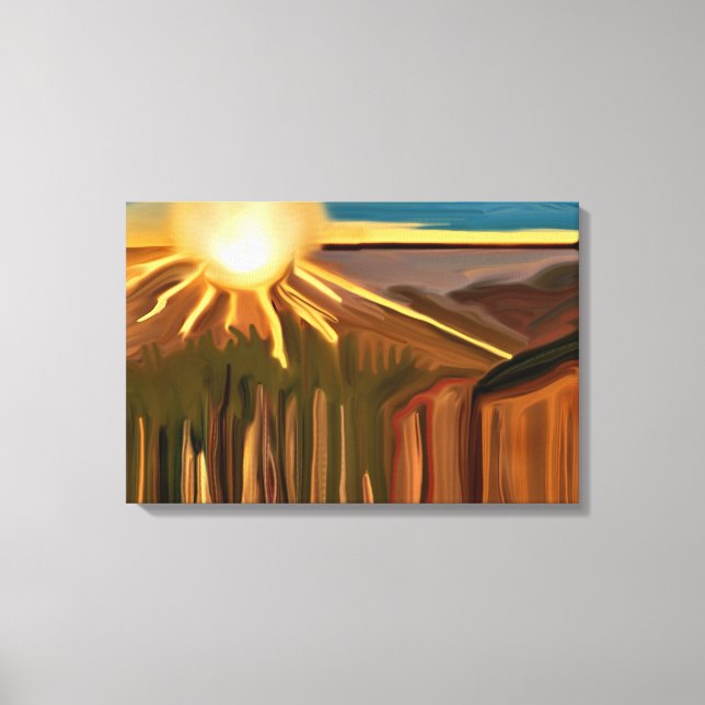 Cacti Abstrakt Art Canvastryck (Framsida)