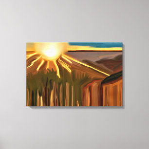 Cacti Abstrakt Art Canvastryck