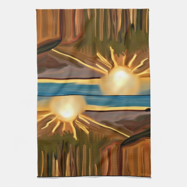 Cacti Abstrakt Art. Kökshandduk (Vertikal)