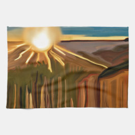 Cacti Abstrakt Art. Kökshandduk