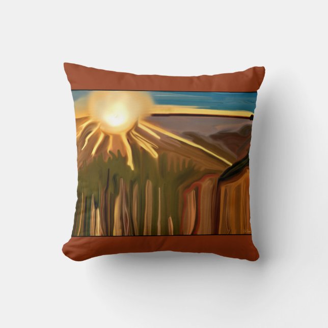 Cacti Abstrakt Art. Kudde (Framsida)