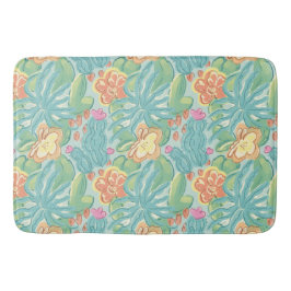 Cacti and plant Desert Botanical Green Orange Pink Badrumsmatta