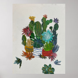 Cacti in Pots Poster