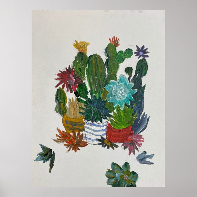 Cacti in Pots Poster (Framsidan)