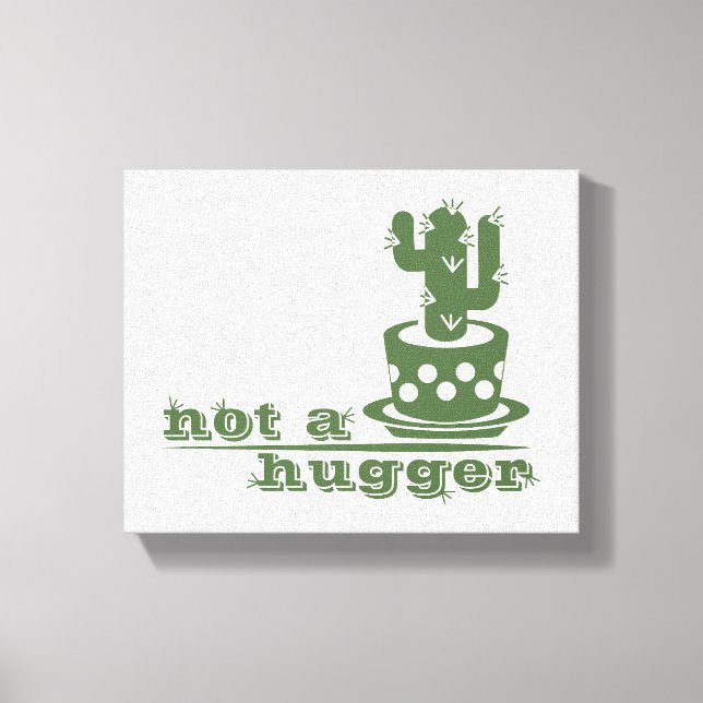 Cacti Inte en kramare kaktus roliga att säga Canvastryck (Framsida)