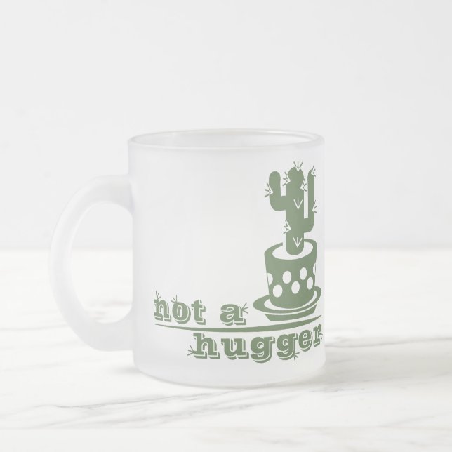 Cacti Inte en kramare kaktus roliga att säga Frostad Glasmugg (Vänster)