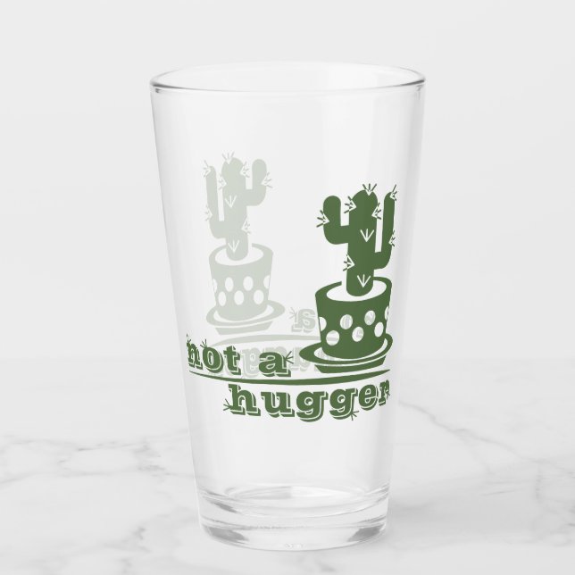 Cacti Inte en kramare kaktus roliga att säga Glaskopp (Framsida)