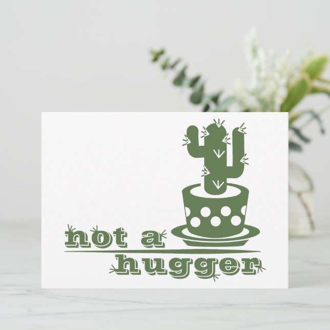 Cacti Inte en kramare kaktus roliga att säga Julkort (Stående Fram)
