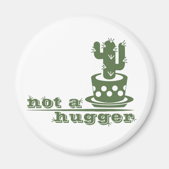 Cacti Inte en kramare kaktus roliga att säga Magnet (Framsidan)