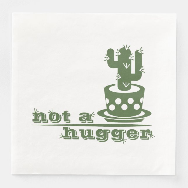 Cacti Inte en kramare kaktus roliga att säga Pappersservett (Framsida)