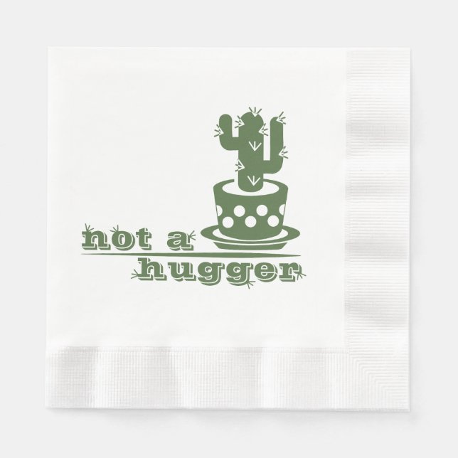 Cacti Inte en kramare kaktus roliga att säga Pappersservett (Framsidan)