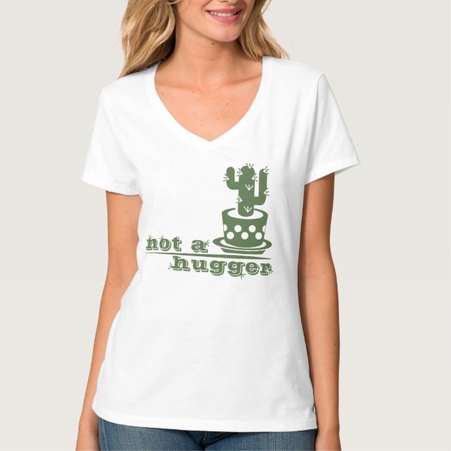 Cacti Inte en kramare kaktus roliga att säga T Shirt (Framsida)