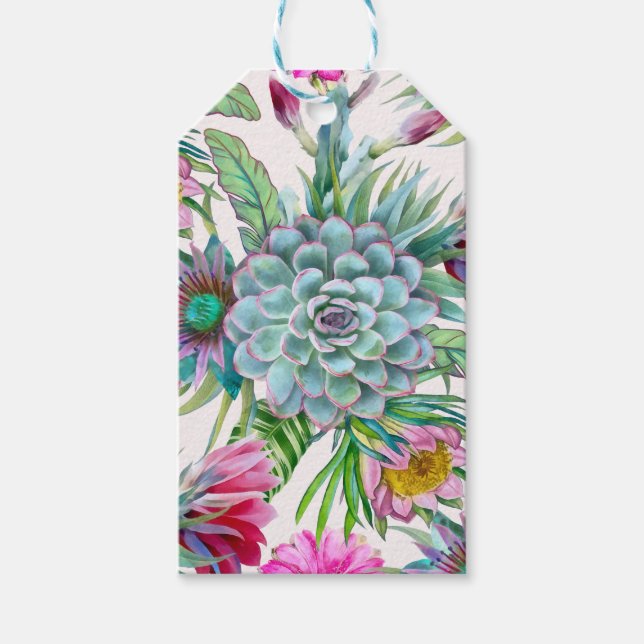 Cacti Mönster Presentetikett (Framsidan)